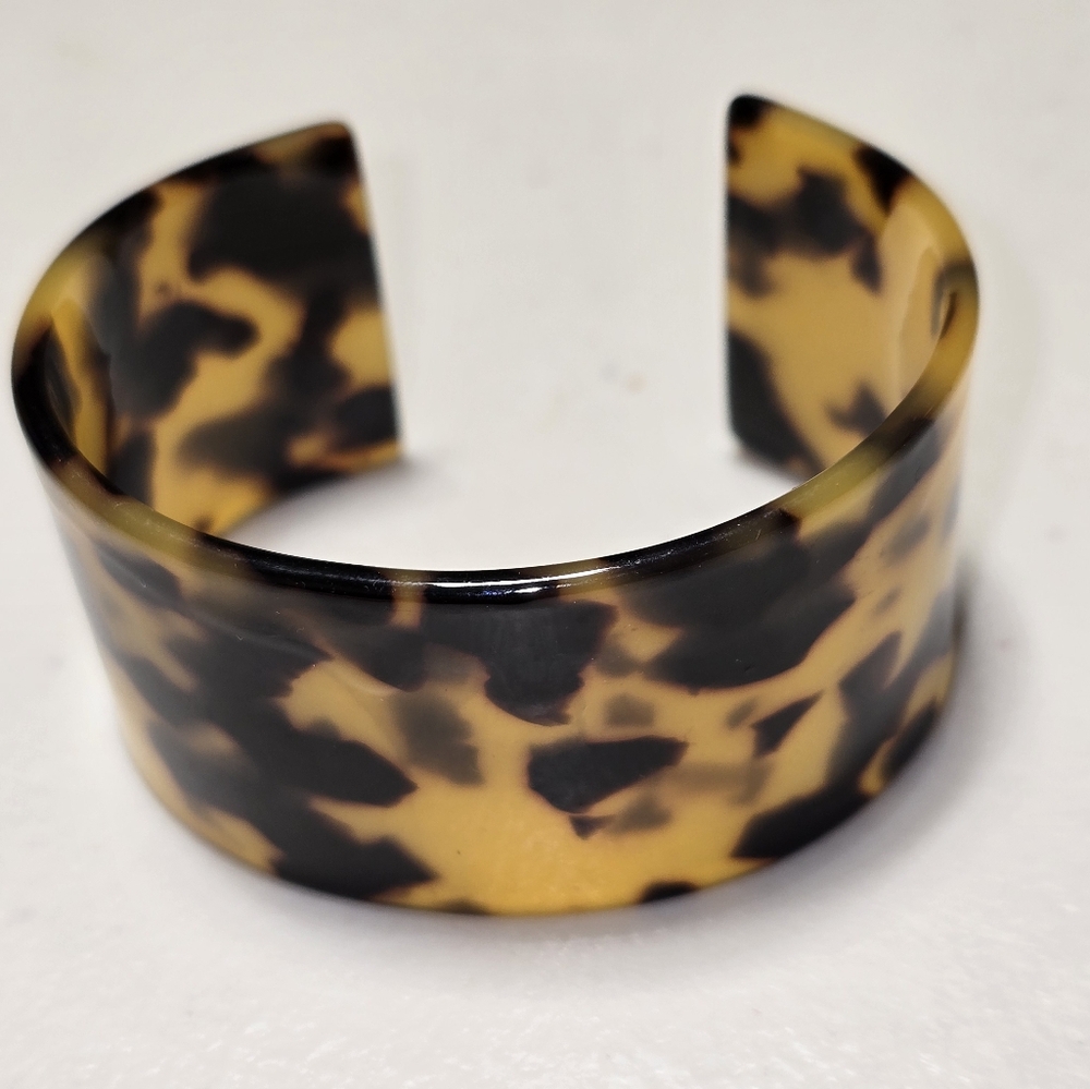 Vtg 70s Tortoiseshel Cuff Bracelet Lot 4